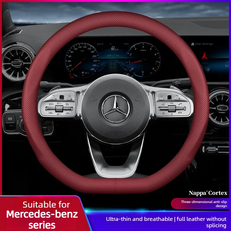 Suitable for Mercedes Benz steering wheel cover ultra-thin Nappa leather OD type all season universal perforated anti slip
Suitable for Mercedes Benz steering wheel cover ultra-thin Nappa leather OD type all season universal perforated anti slip