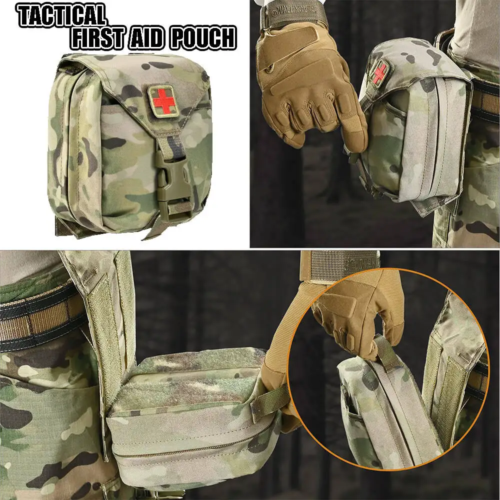 Tactical First Aid Pouch Molle Tear Off Medical Trauma Kit Quick Deployment IFAK Bag with Cross Patch for Sport Hiking Hunting
Tactical First Aid Pouch Molle Tear Off Medical Trauma Kit Quick Deployment IFAK Bag with Cross Patch for Sport Hiking Hunting