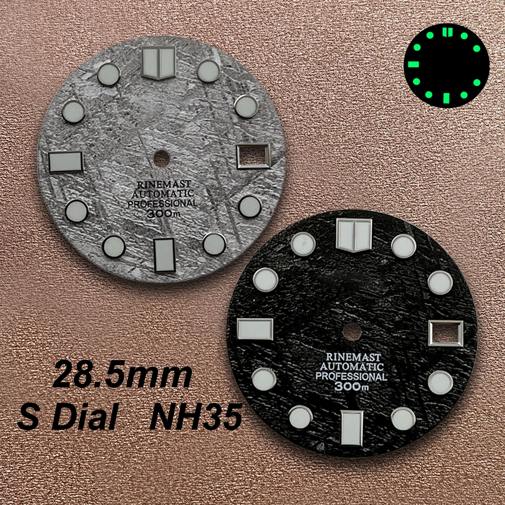 28.5mm Meteorite S Logo Dial Suitable For NH35/NH36/7S/4R Japanese Movement Strong Green Luminous Watch Modification Accessories
28.5mm Meteorite S Logo Dial Suitable For NH35/NH36/7S/4R Japanese Movement Strong Green Luminous Watch Modification Accessories