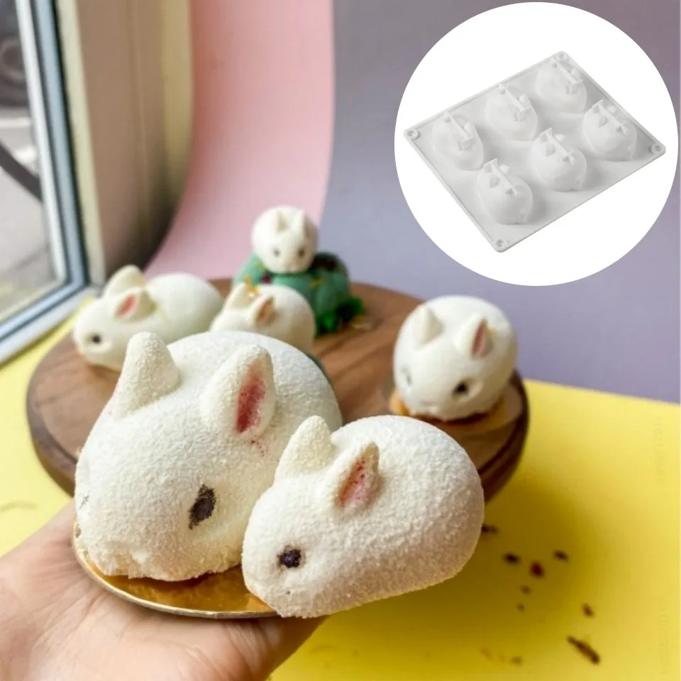 Silicone Rabbit Mold 6-cavity Gummy Rabbit Mold Chocolate Cake Mold Mousse Cake Decoration Dessert Baking Mold
Silicone Rabbit Mold 6-cavity Gummy Rabbit Mold Chocolate Cake Mold Mousse Cake Decoration Dessert Baking Mold