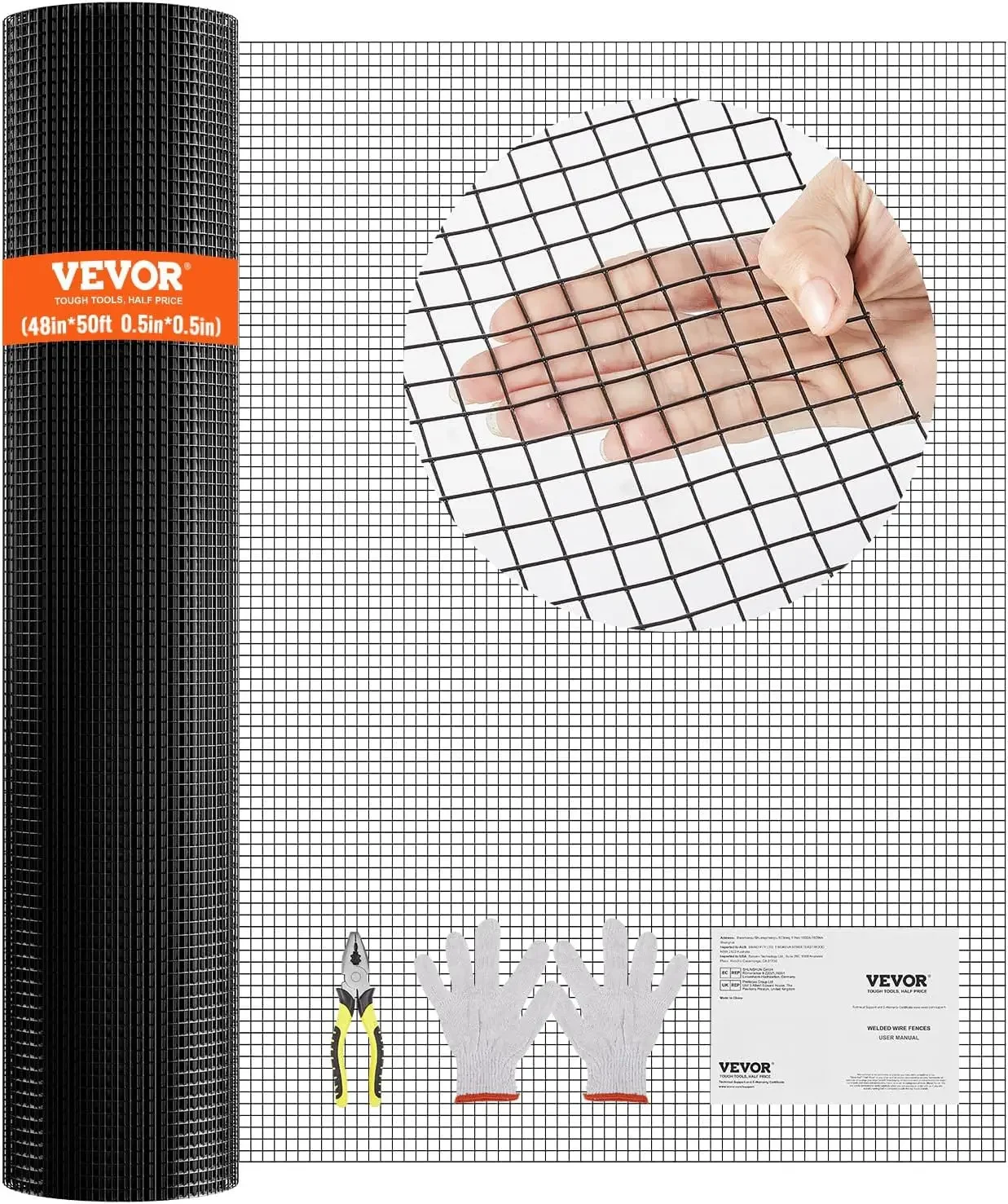 Металлическая сетка, рулон оцинкованной проволочной сетки 48''x50' 1/2 дюйма, рулон сетки для курятника 19 калибра, металлическая проволока с виниловым покрытием
Металлическая сетка, рулон оцинкованной проволочной сетки 48''x50' 1/2 дюйма, рулон сетки для курятника 19 калибра, металлическая проволока с виниловым покрытием