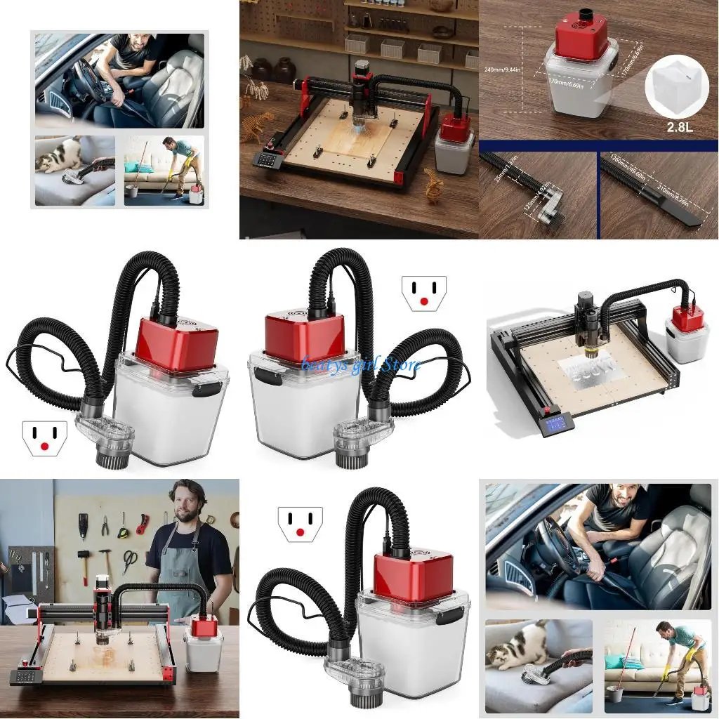 C7AB Clear Base Dust Collector With 6000Pa Brushless Motor Compatible 775/500W Spindles
C7AB Clear Base Dust Collector With 6000Pa Brushless Motor Compatible 775/500W Spindles