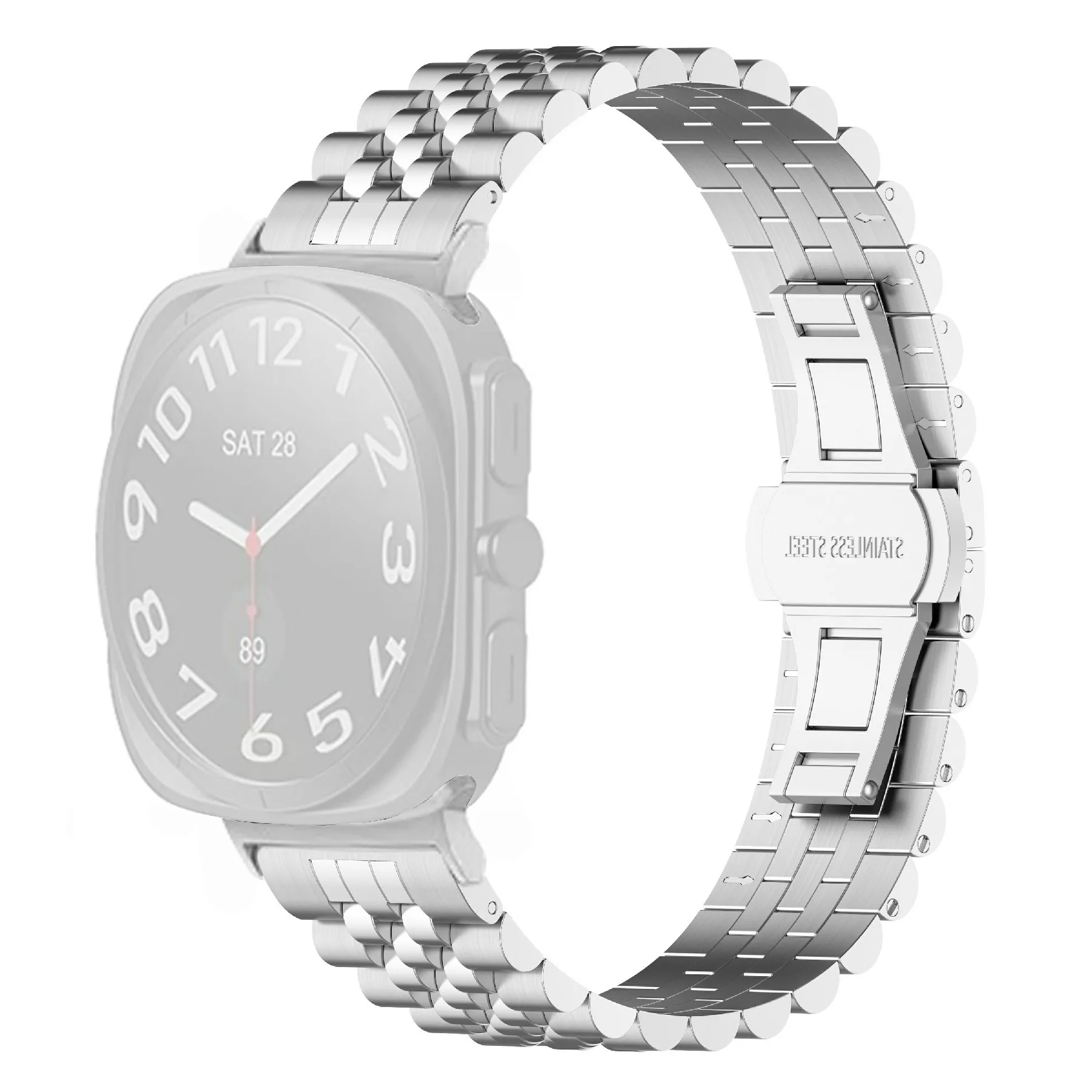 For Samsung Galaxy Watch Ultra 47mm Watch Band Stainless Steel Strap with Band Removal Tool - Silver
For Samsung Galaxy Watch Ultra 47mm Watch Band Stainless Steel Strap with Band Removal Tool - Silver