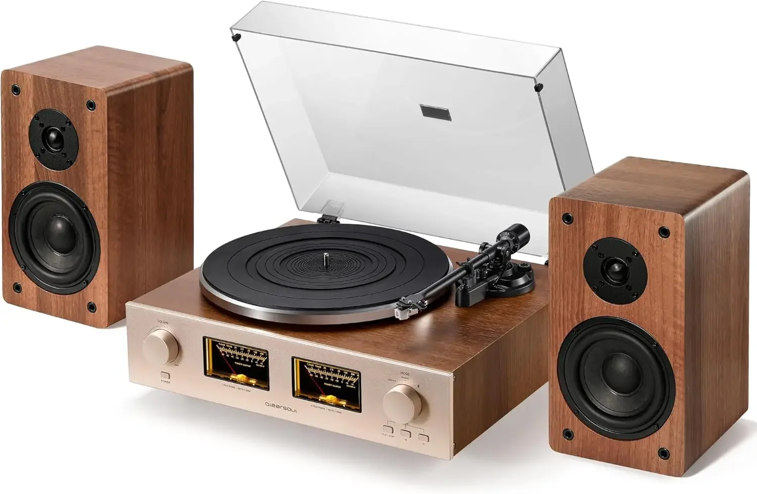 Audiophile HiFi Turntables System with 100W Bookshelf Speakers,VU Meter, DSP Preamp, Support 33/45 RPM, RCA LINE in | Out
Audiophile HiFi Turntables System with 100W Bookshelf Speakers,VU Meter, DSP Preamp, Support 33/45 RPM, RCA LINE in | Out