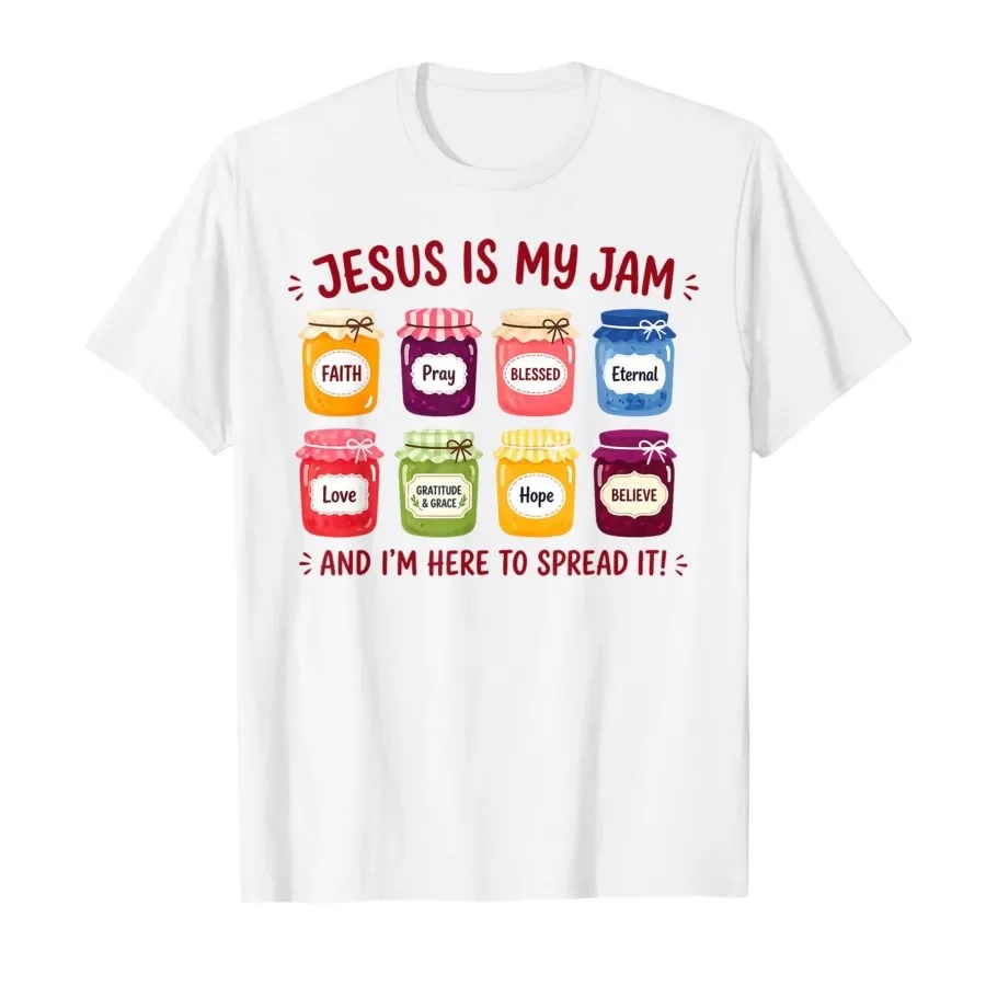 Jesus is My Jam Christian Faith Religious Bible T-shirt For Men Women 100% Cotton T Shirts Short Sleeve Tops 0427-2
Jesus is My Jam Christian Faith Religious Bible T-shirt For Men Women 100% Cotton T Shirts Short Sleeve Tops 0427-2