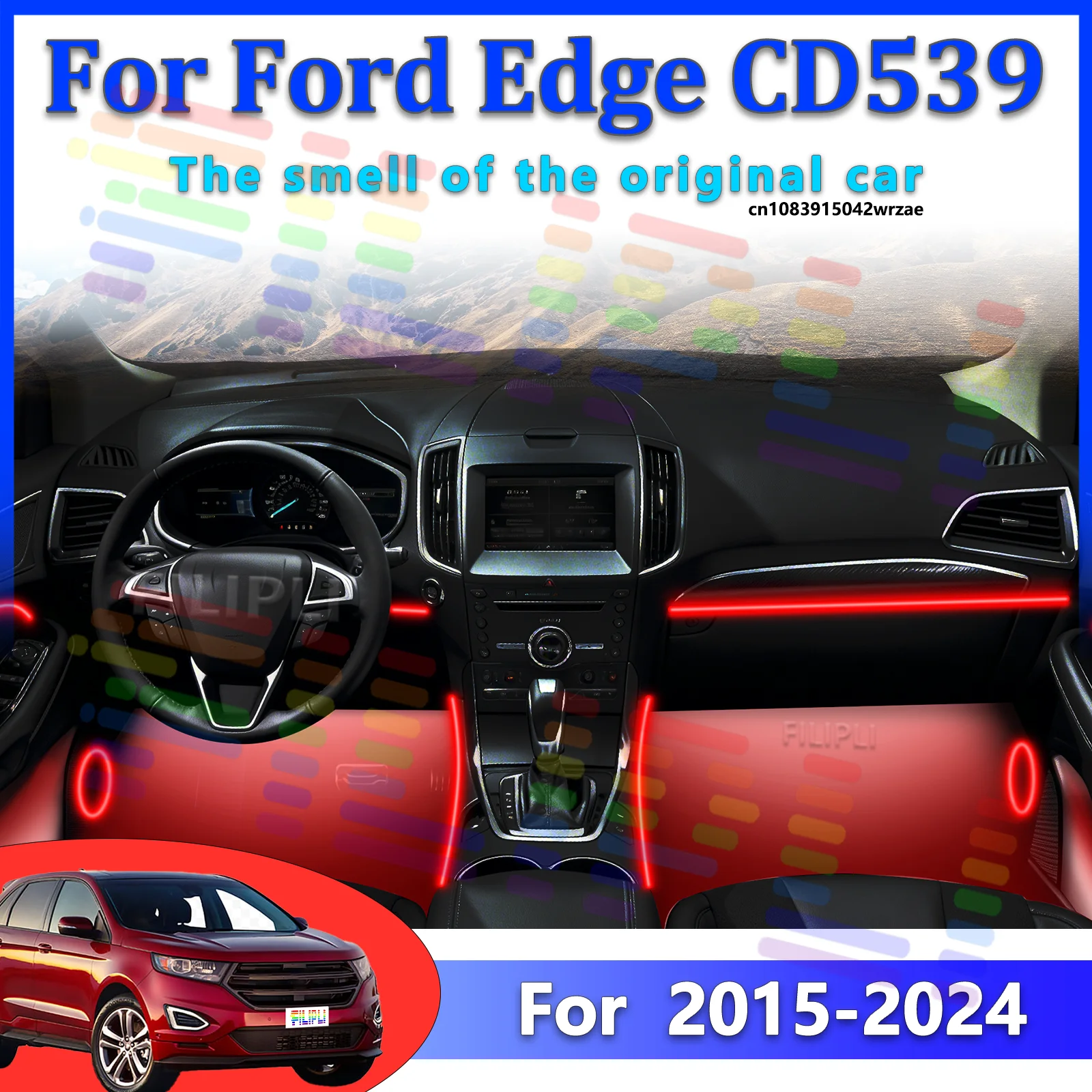 For Ford Edge CD539 2015-2024 Car LED Ambient Lamps Colorful Atmosphere Lights Auto Interior Neon Strip App Control 64 RGB Light
For Ford Edge CD539 2015-2024 Car LED Ambient Lamps Colorful Atmosphere Lights Auto Interior Neon Strip App Control 64 RGB Light