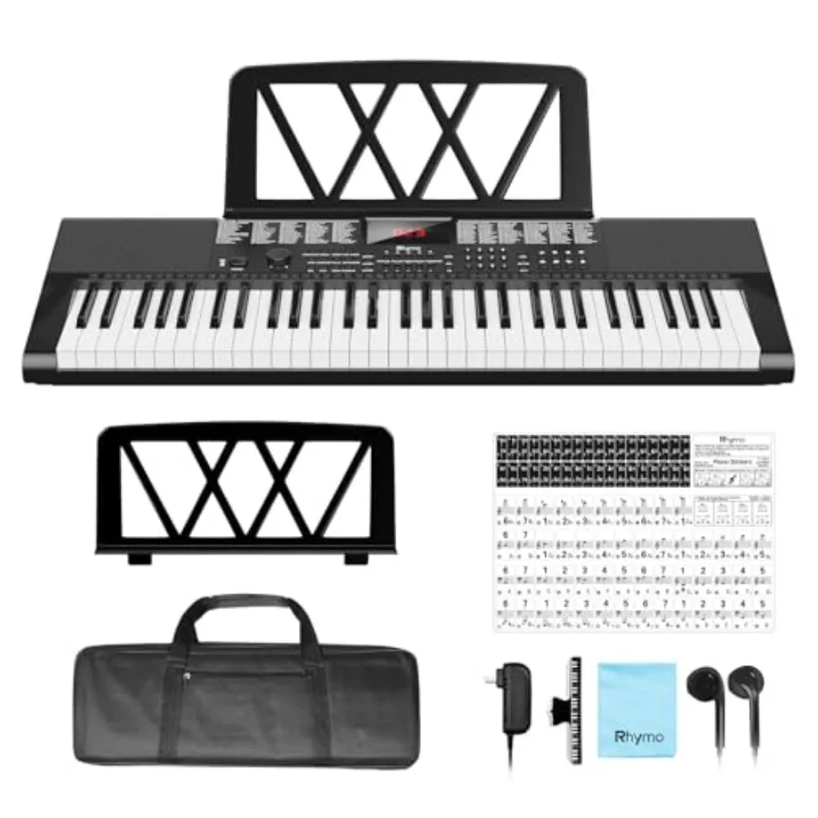 Keyboard Piano 61 Keys for home practice, ABS plastic body, BLACK, with 255 voices, 255 rhythms, LCD display, power adapter/bat
Keyboard Piano 61 Keys for home practice, ABS plastic body, BLACK, with 255 voices, 255 rhythms, LCD display, power adapter/bat