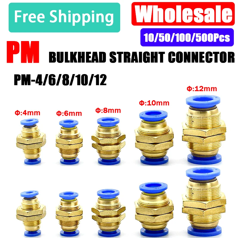 50/100/500PCS Air Pneumatic Fittings PM 4mm 6mm 8mm 10mm 12mm Diaphragm Straight Connector Hose Quick Release Couplings
50/100/500PCS Air Pneumatic Fittings PM 4mm 6mm 8mm 10mm 12mm Diaphragm Straight Connector Hose Quick Release Couplings