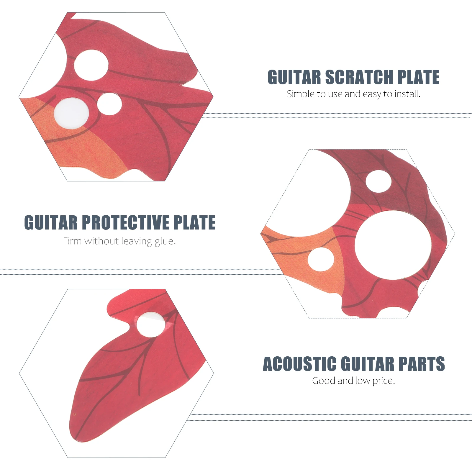 2 Pcs Guitars Folk Scratch Plate Protective Sticker Leaf Shape Acoustic Parts Board
2 Pcs Guitars Folk Scratch Plate Protective Sticker Leaf Shape Acoustic Parts Board