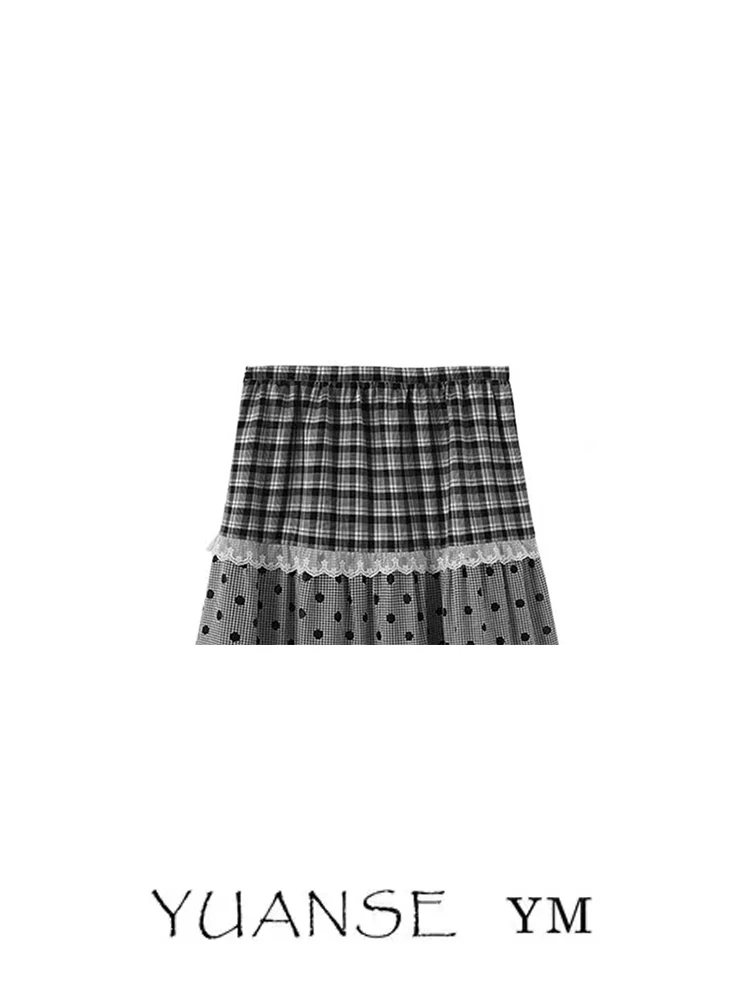 Korean Sle Layered Ruffle Plaid Patchwork Skirt Women's Summer New Vintage Loose Versatile Full A-Line Midi Skirt
Korean Sle Layered Ruffle Plaid Patchwork Skirt Women's Summer New Vintage Loose Versatile Full A-Line Midi Skirt