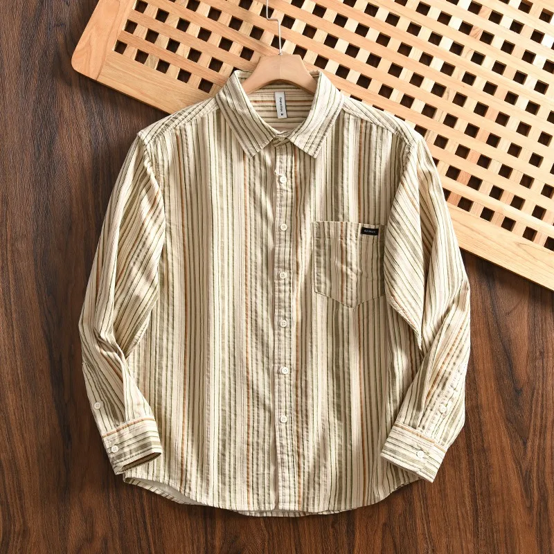 Retro Corduroy Fashion Color Block Striped Long Sleeve Shirt Men's Spring Autumn Loose Casual Shirt Jacket Open Cardigan Style
Retro Corduroy Fashion Color Block Striped Long Sleeve Shirt Men's Spring Autumn Loose Casual Shirt Jacket Open Cardigan Style