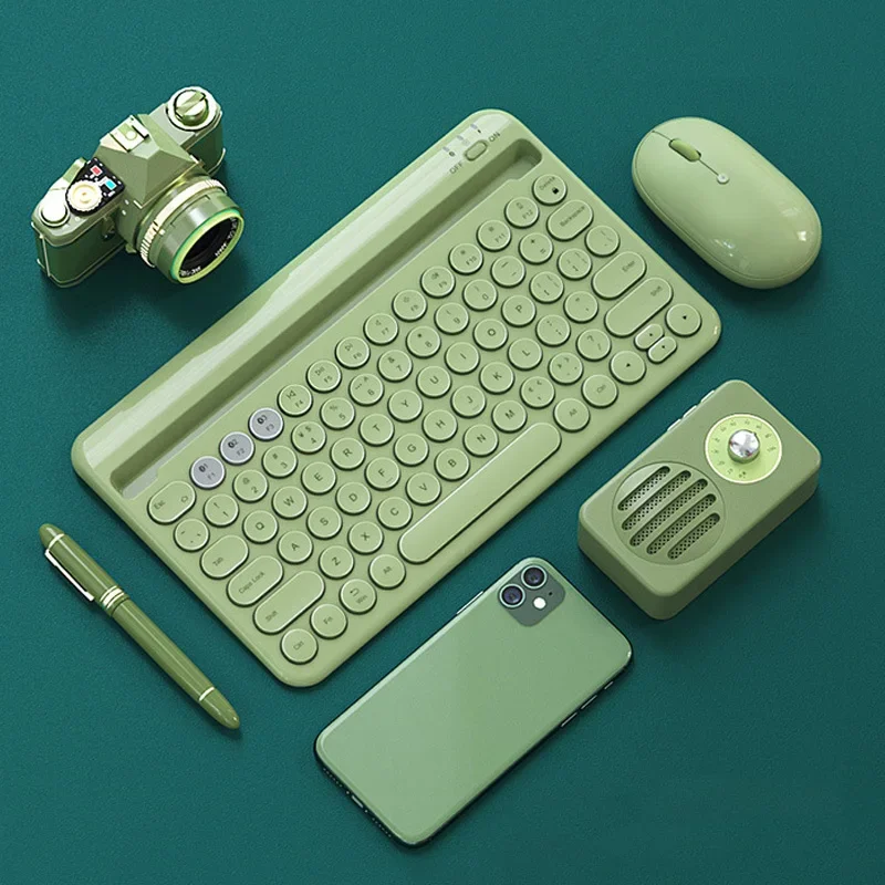 Wireless Keyboard Mouse Silent Gaming Bluetooth Round keycap Keyboard Gamer Bracket Charge For Macbook PC Gamer Computer Laptop
Wireless Keyboard Mouse Silent Gaming Bluetooth Round keycap Keyboard Gamer Bracket Charge For Macbook PC Gamer Computer Laptop