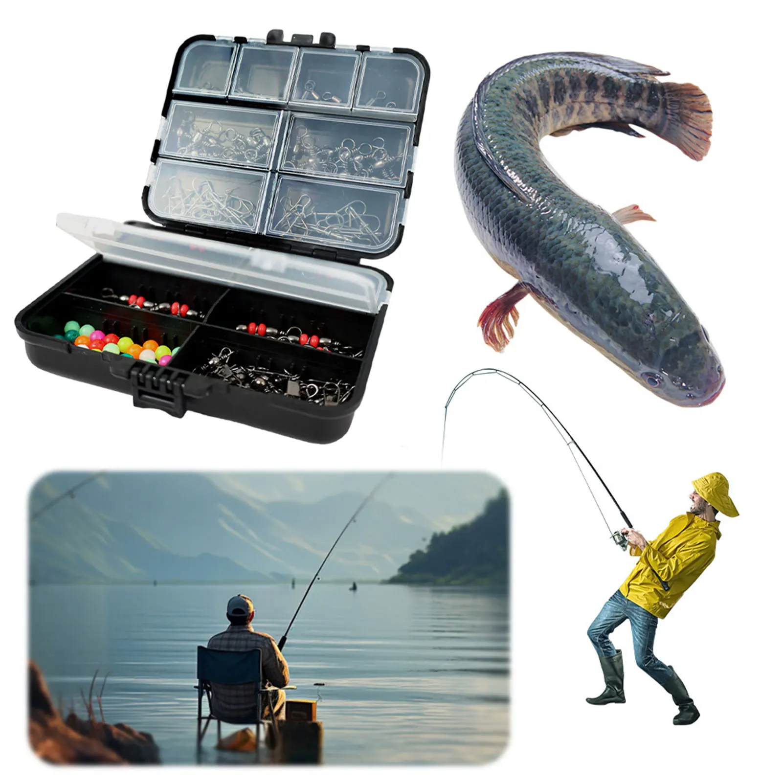 Комплект аксессуаров для рыболовных снастей, 140 шт., портативный органайзер с высокопрочными вертлюжками, разъемами для бусин, подарок для
Комплект аксессуаров для рыболовных снастей, 140 шт., портативный органайзер с высокопрочными вертлюжками, разъемами для бусин, подарок для