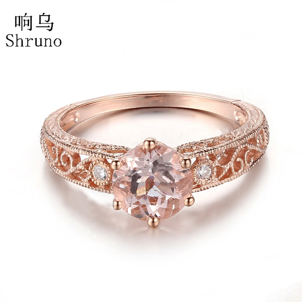 Shruno однотонное 14K розовое золото безупречное круглое кольцо из натурального морганита Genstone для женщин бриллианты обручальное винтажное модное ювелирное изделие
Shruno однотонное 14K розовое золото безупречное круглое кольцо из натурального морганита Genstone для женщин бриллианты обручальное винтажное модное ювелирное изделие