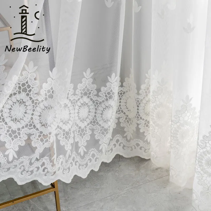 European Style Three-leaf Clover White Embroidered Tulle Curtains for Living Room Bedroom Dining Modem Simple Nature Vertically
European Style Three-leaf Clover White Embroidered Tulle Curtains for Living Room Bedroom Dining Modem Simple Nature Vertically