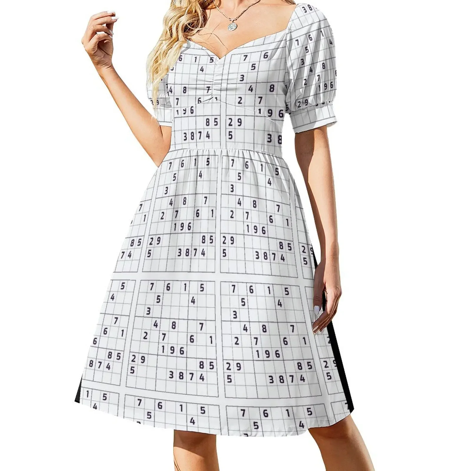 Sudoku Puzzle Black and White Puzzle #1 Short-Sleeved Dress dresses for prom Long dress
Sudoku Puzzle Black and White Puzzle #1 Short-Sleeved Dress dresses for prom Long dress