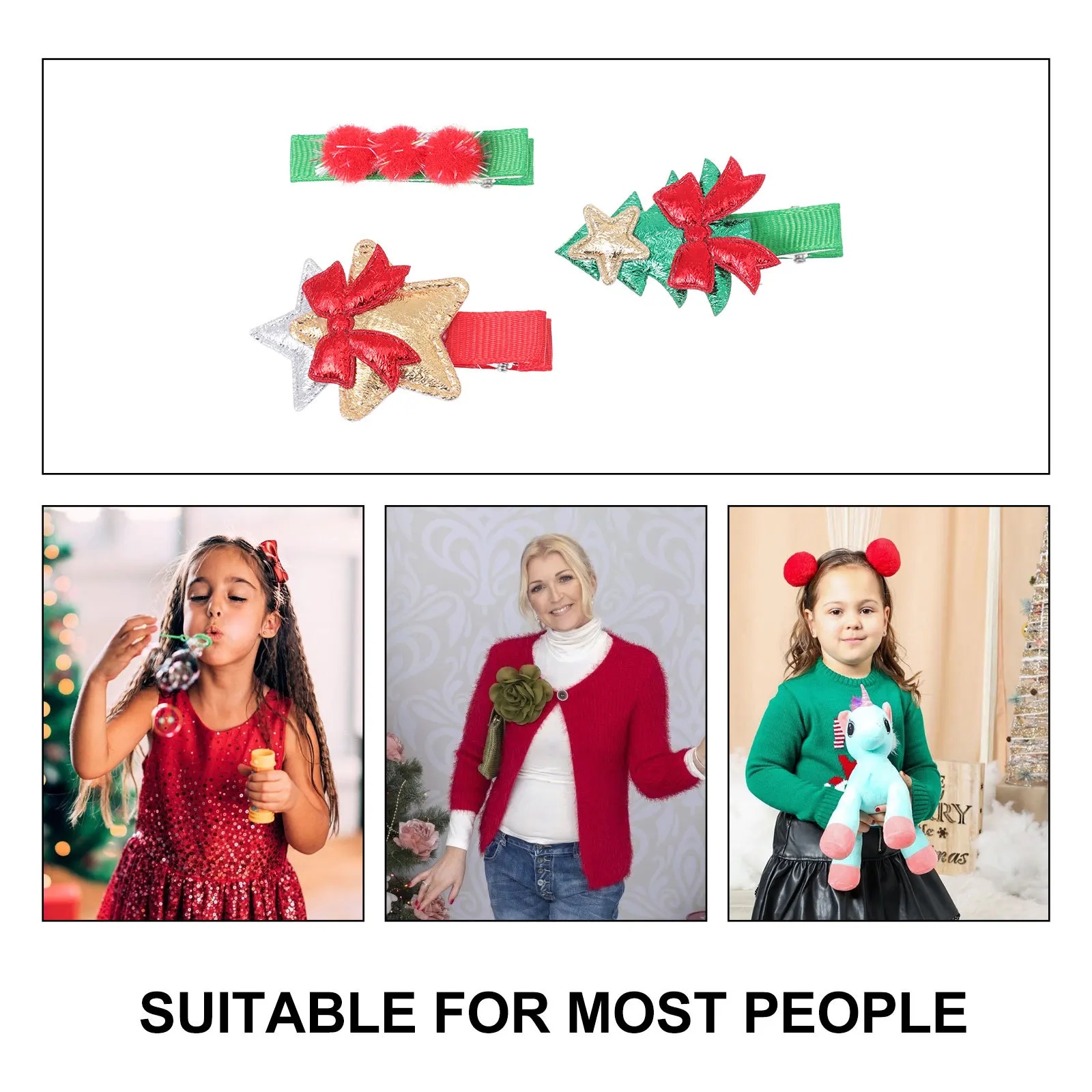 10Pcs Christmas Bow Hair Clips Charming Hairpin Xmas Hairpins Party Hair Accessories Creative Festival Creative Headdress
10Pcs Christmas Bow Hair Clips Charming Hairpin Xmas Hairpins Party Hair Accessories Creative Festival Creative Headdress