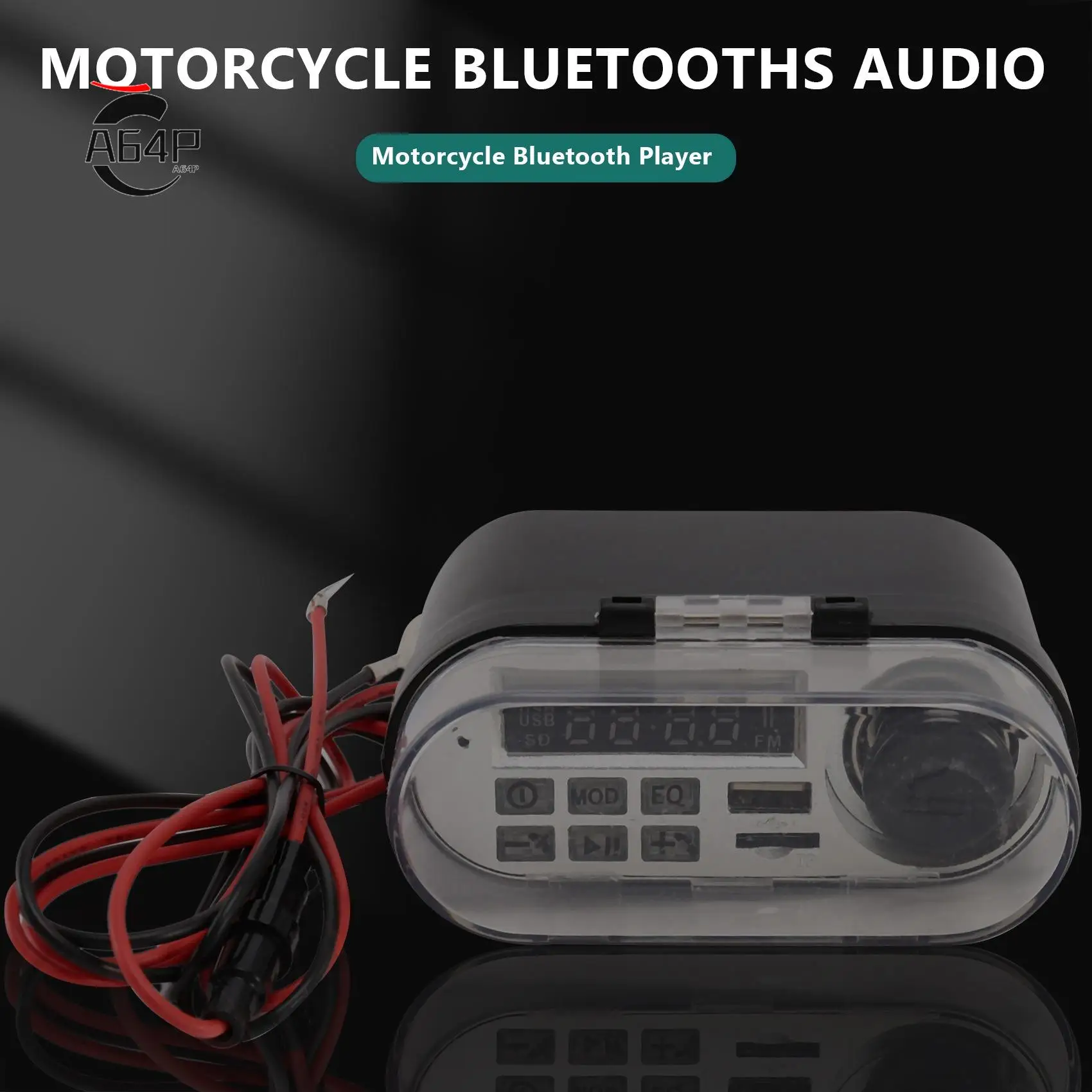 A64P-Motorcycle Audio Sound System Stereo Speaker Waterproof Motorbike Scooter FM Radio Bluetooth USB TF MP3 Music Player Kit
A64P-Motorcycle Audio Sound System Stereo Speaker Waterproof Motorbike Scooter FM Radio Bluetooth USB TF MP3 Music Player Kit
