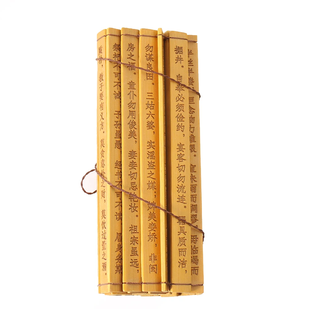 Ancient Chinese Bamboo Book Zhu Xi’s Family Motto Bamboo Slip Engraving Scroll Rolling Photo Props Collection Gift Home Decor
Ancient Chinese Bamboo Book Zhu Xi’s Family Motto Bamboo Slip Engraving Scroll Rolling Photo Props Collection Gift Home Decor