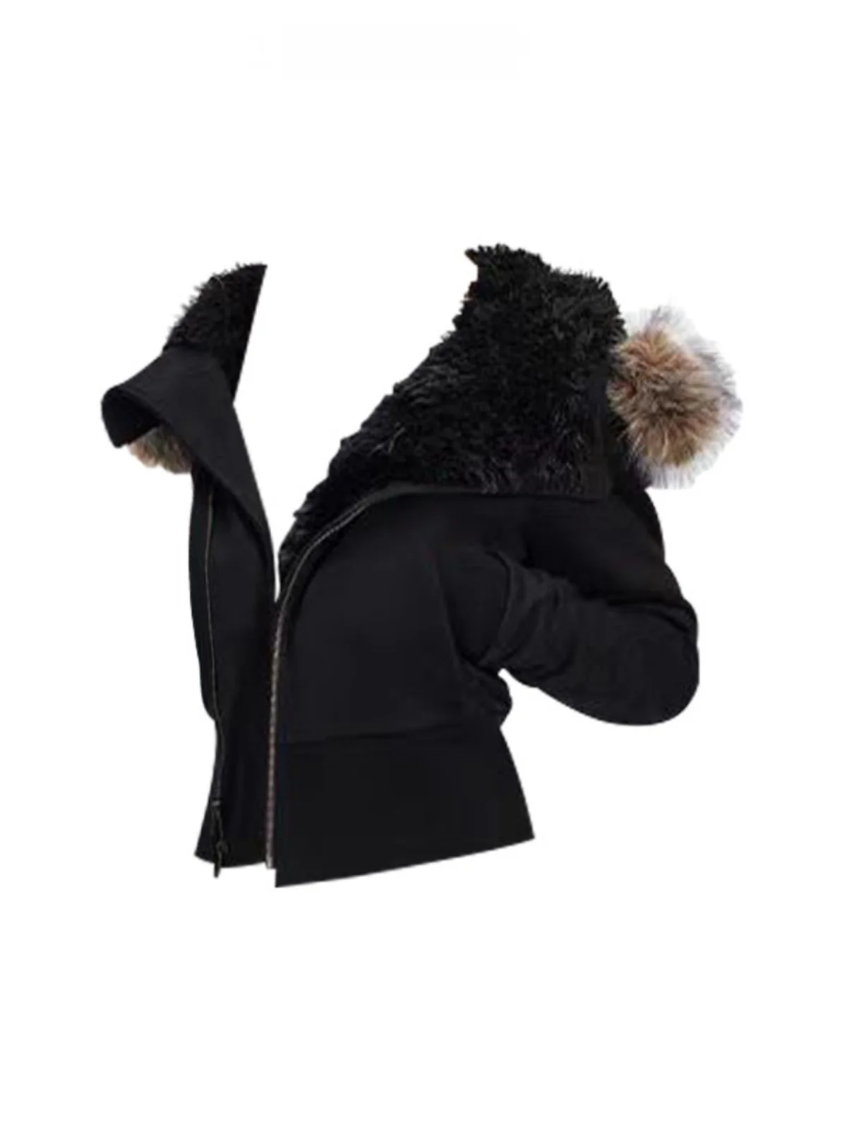 Женское пальто F Ang Home с капюшоном, меховым воротником, асимметричным разрезом, пушистой хлопковой подкладкой, черное, с цветочным принтом, больших размеров
Женское пальто F Ang Home с капюшоном, меховым воротником, асимметричным разрезом, пушистой хлопковой подкладкой, черное, с цветочным принтом, больших размеров