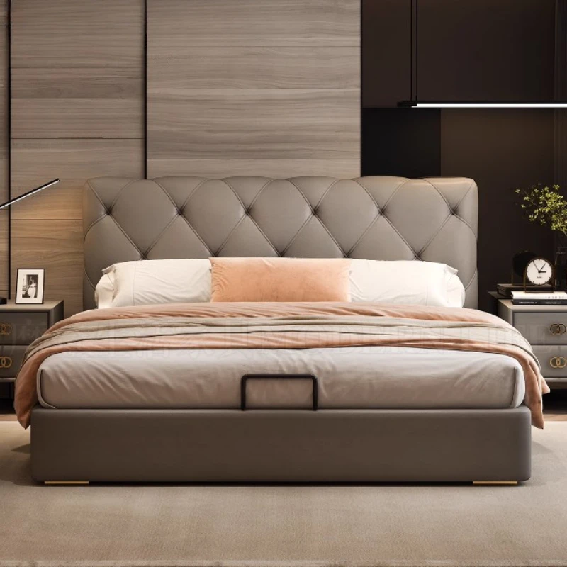 King Size Double Bed Luxury Modern Italian Villa Bed Comferter Storage Camas De Dormitorio Furniture Home
King Size Double Bed Luxury Modern Italian Villa Bed Comferter Storage Camas De Dormitorio Furniture Home