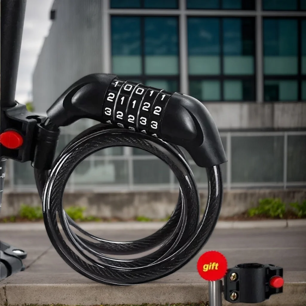 Велосипедный тросовый замок с защитой от атмосферных воздействий — устойчивый к ржавчине стальной трос 1200 x 12 мм с ПВХ-покрытием и системой евроключей для велосипедов
Велосипедный тросовый замок с защитой от атмосферных воздействий — устойчивый к ржавчине стальной трос 1200 x 12 мм с ПВХ-покрытием и системой евроключей для велосипедов