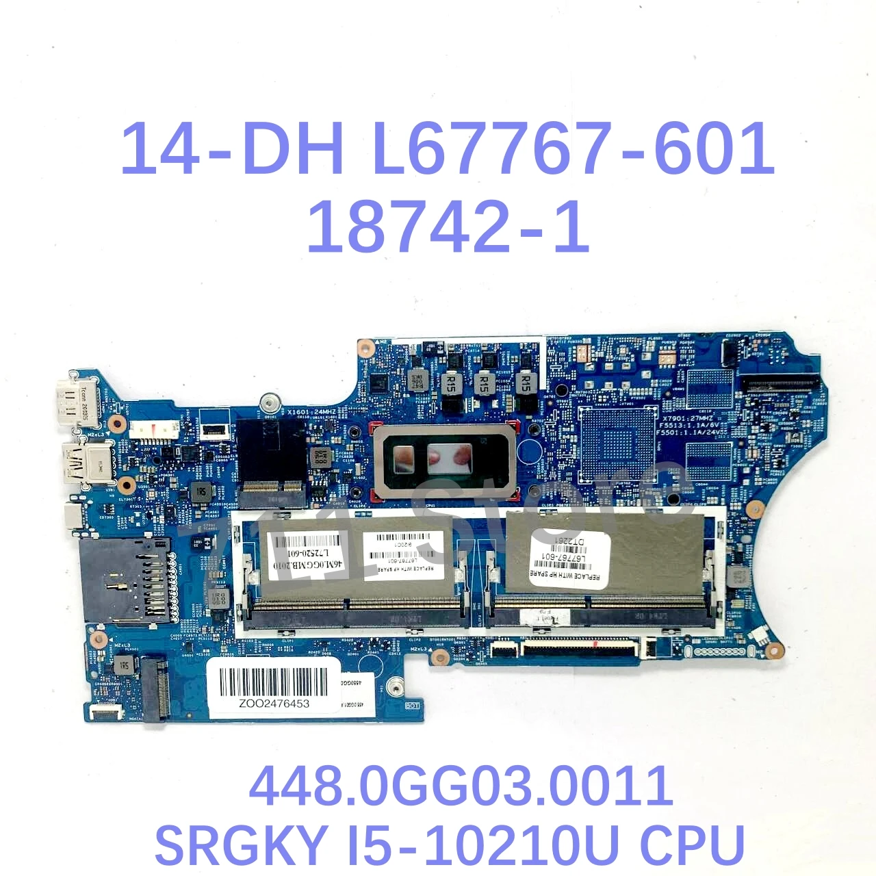 18742-1 для материнской платы HP 14-DH 448.0GG02.0011/448.0GG03.0011 GM/940MX/MX250 I3/I5/I7 100% протестировано
18742-1 для материнской платы HP 14-DH 448.0GG02.0011/448.0GG03.0011 GM/940MX/MX250 I3/I5/I7 100% протестировано