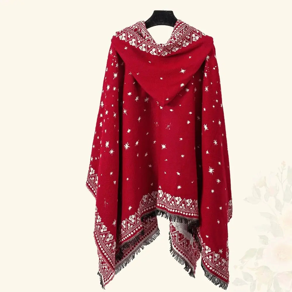 Новая шаль с капюшоном в этническом стиле, теплая ветрозащитная накидка-пончо, плащ с кисточками, шаль для улицы
Новая шаль с капюшоном в этническом стиле, теплая ветрозащитная накидка-пончо, плащ с кисточками, шаль для улицы