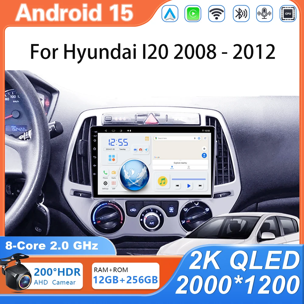 Android 14 Car Radio For Hyundai i20 2008 - 2012 Multimedia Player 2din GPS Carplay Navigation autoradio WIFI no 2 Din 4G DVD
Android 14 Car Radio For Hyundai i20 2008 - 2012 Multimedia Player 2din GPS Carplay Navigation autoradio WIFI no 2 Din 4G DVD