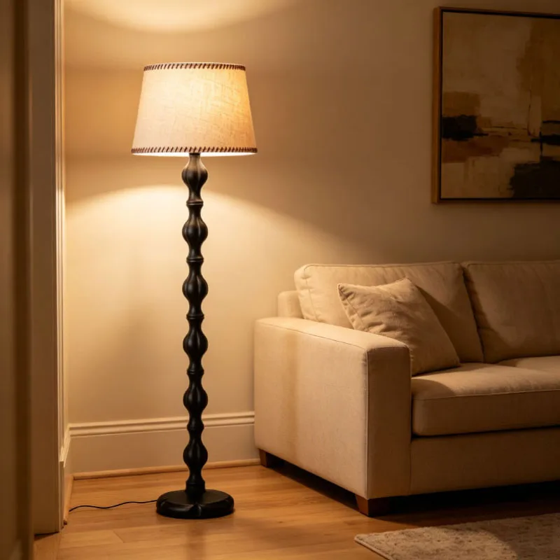 American Style Fabric Lampshade Floor Lamp E27 Bulb Dark Brown Wood Vintage Floor Light EU AU US Plug For Living Room Bedroom
American Style Fabric Lampshade Floor Lamp E27 Bulb Dark Brown Wood Vintage Floor Light EU AU US Plug For Living Room Bedroom