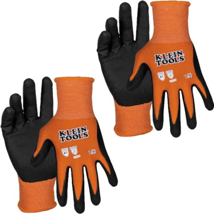 60581 Work Gloves, Knit Dipped Cut Resistant ANSI A1 Nitrile Coated Gloves, Nylon-Spandex, Touchscreen Capable,,2-Pair
60581 Work Gloves, Knit Dipped Cut Resistant ANSI A1 Nitrile Coated Gloves, Nylon-Spandex, Touchscreen Capable,,2-Pair