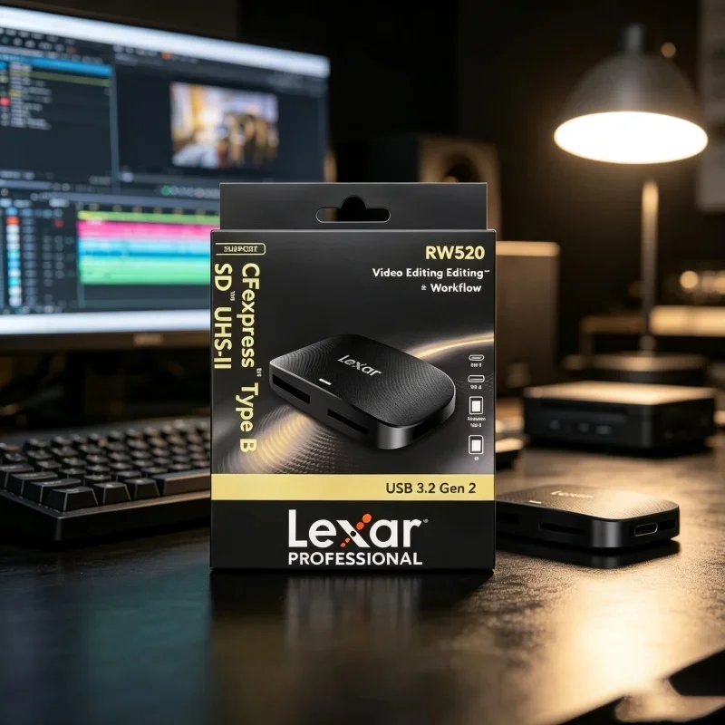 High Speed Data Transfer Card Reader 100% Original Lexar RW520 CFexpress Type B SD Reader USB 3.2 Gen 2 for Office Outdoor
High Speed Data Transfer Card Reader 100% Original Lexar RW520 CFexpress Type B SD Reader USB 3.2 Gen 2 for Office Outdoor