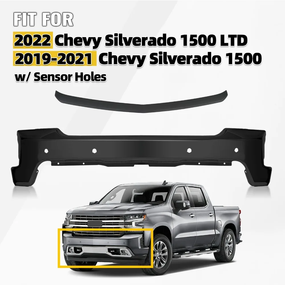 Передний бампер для Chevrolet Silverado 1500 2019-2022 годов выпуска с отверстиями для датчиков и молдингом
Передний бампер для Chevrolet Silverado 1500 2019-2022 годов выпуска с отверстиями для датчиков и молдингом