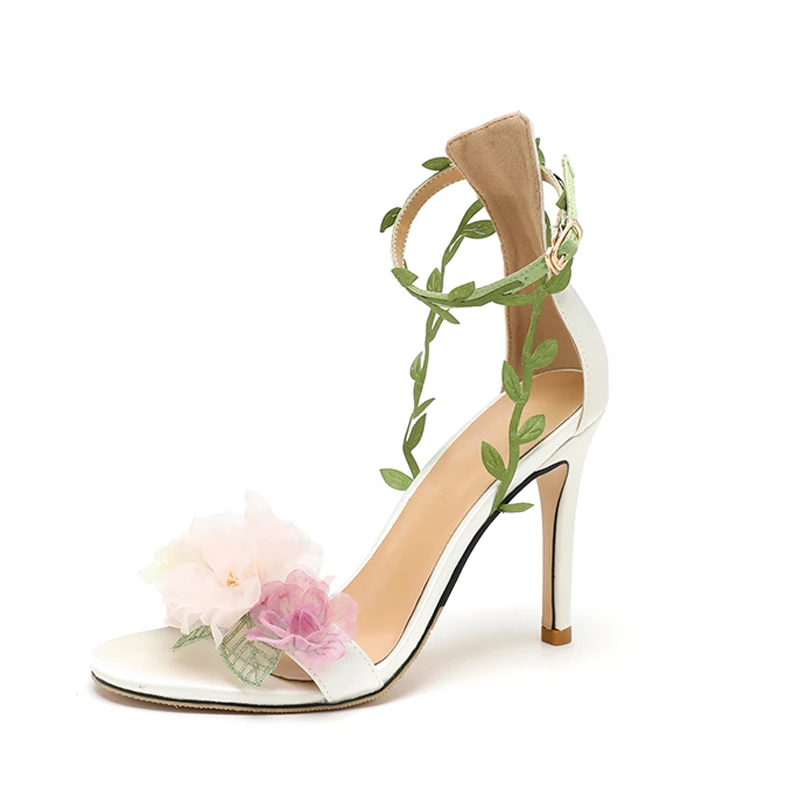 Розовые шифоновые сандалии с зелеными листьями, шелковые сандалии на тонком высоком каблуке с открытым носком, летние красивые свадебные сандалии с цветочным принтом, свадебные туфли 
Розовые шифоновые сандалии с зелеными листьями, шелковые сандалии на тонком высоком каблуке с открытым носком, летние красивые свадебные сандалии с цветочным принтом, свадебные туфли