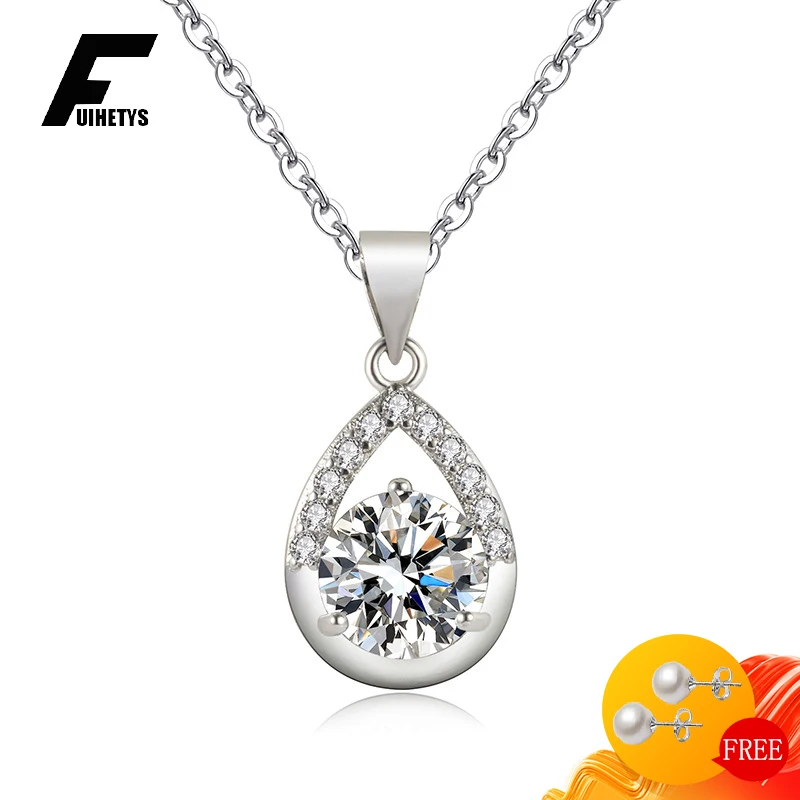 925 Silver Jewelry Necklace Water Drop Shape Zircon Gemstone Pendant for Women Wedding Engagement Party Accessories Wholesale
925 Silver Jewelry Necklace Water Drop Shape Zircon Gemstone Pendant for Women Wedding Engagement Party Accessories Wholesale