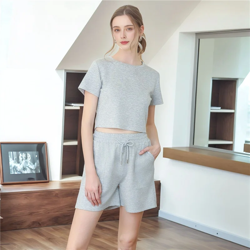 ABRT-2 Piece Sets For Women Summer Crewneck Matching Shorts Lounge Set With Pockets Casual Travel Outfits Trendy
ABRT-2 Piece Sets For Women Summer Crewneck Matching Shorts Lounge Set With Pockets Casual Travel Outfits Trendy