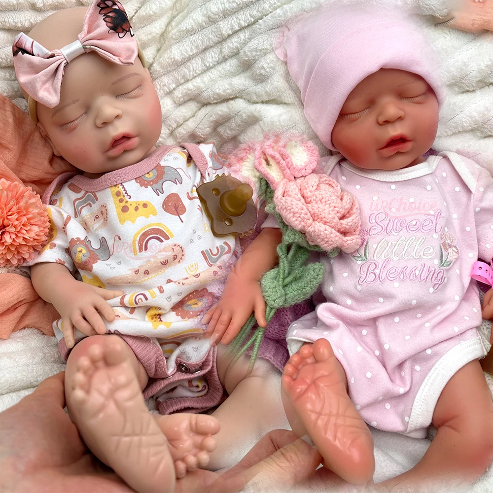 45cm Realistic Skin Veins Silicone Reborn Baby Sleeping Girl Full Soft Washable Newborn Doll Emotional Support for Elderly
45cm Realistic Skin Veins Silicone Reborn Baby Sleeping Girl Full Soft Washable Newborn Doll Emotional Support for Elderly