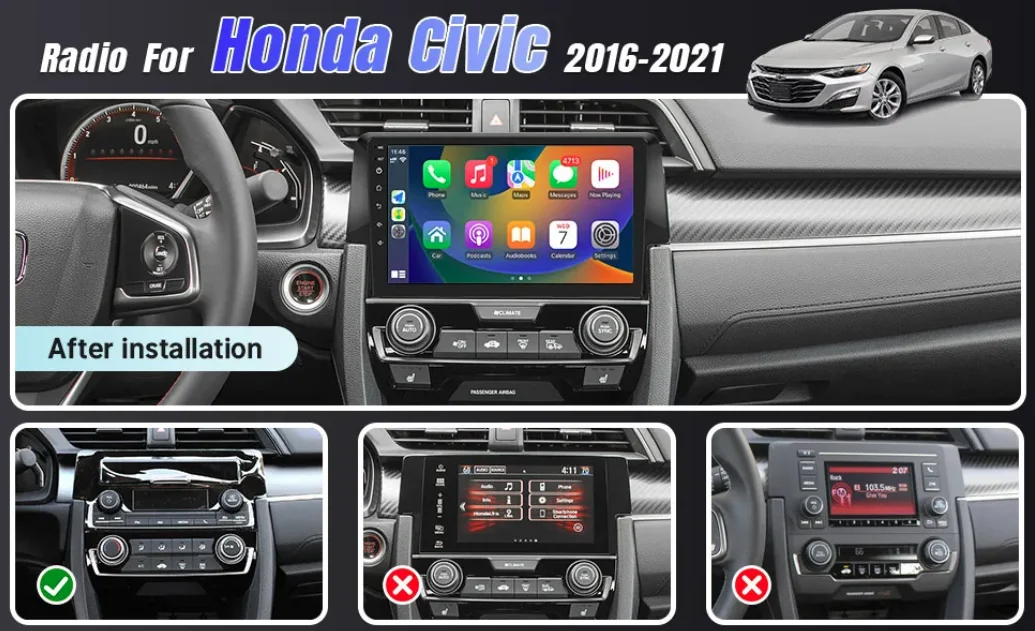9 Inch Android 13.0 4GB+64GB For Honda Civic 2016-2020 Car GPS Navigation Multimedia Player Radio Tape Recoder Head Unit Carplay
9 Inch Android 13.0 4GB+64GB For Honda Civic 2016-2020 Car GPS Navigation Multimedia Player Radio Tape Recoder Head Unit Carplay