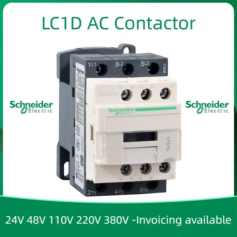 Schneider contactor 220V AC Three-pole contactor 3P 3 Phase 3-Pole 50/60Hz LC1D25 LC1D32 LC1D38 Coil Voltage 24V 110V 220V 380V
Schneider contactor 220V AC Three-pole contactor 3P 3 Phase 3-Pole 50/60Hz LC1D25 LC1D32 LC1D38 Coil Voltage 24V 110V 220V 380V