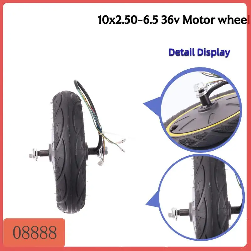 10 inch front wheel drum brake whole wheel 10x2.50-6.5 motor 36V350W rear wheel motor whole wheel suitable for MAX G30
10 inch front wheel drum brake whole wheel 10x2.50-6.5 motor 36V350W rear wheel motor whole wheel suitable for MAX G30