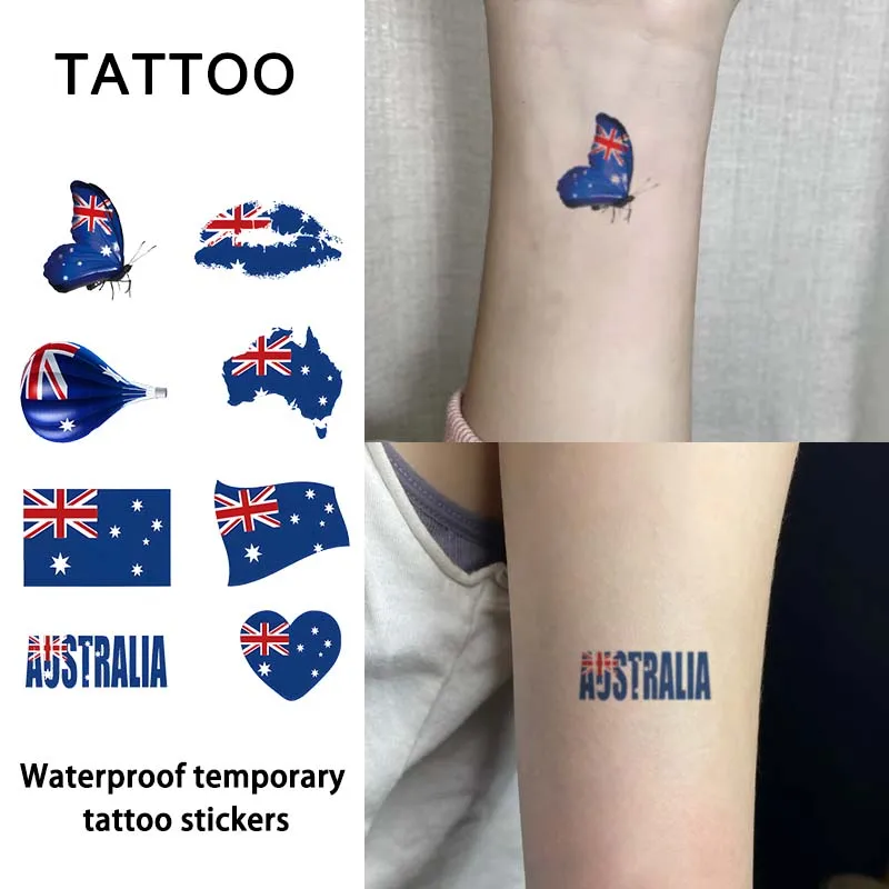 Australia Flag Temporary Tattoo Sticker, Long-lasting Waterproof, Realistic Non-reflective Fake Tattoo, for Men and Women
Australia Flag Temporary Tattoo Sticker, Long-lasting Waterproof, Realistic Non-reflective Fake Tattoo, for Men and Women
