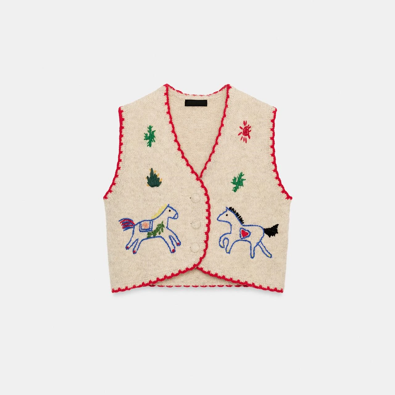 Spring 2026 Embroidered Knitted Vest Women's V-neck Pattern Cute Style Fashion Online Exclusive Regular Fit Cardigan
Spring 2026 Embroidered Knitted Vest Women's V-neck Pattern Cute Style Fashion Online Exclusive Regular Fit Cardigan