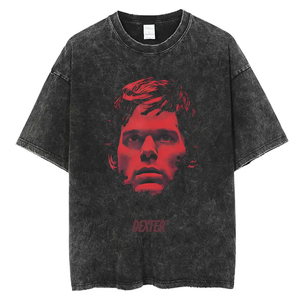 Washed Vintage TV Play Dexter Morgan Face Graphic T-shirts Men Women Clothing Fashion Oversized Short Sleeve T Shirts Fans Gift
Washed Vintage TV Play Dexter Morgan Face Graphic T-shirts Men Women Clothing Fashion Oversized Short Sleeve T Shirts Fans Gift