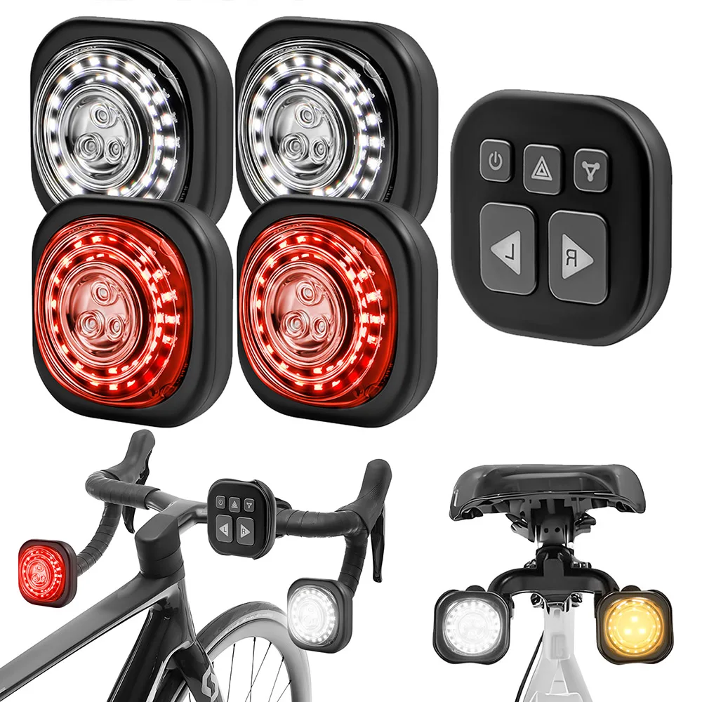 New All-in-One Bicycle Light with Brake Light and Turn Signal 4-in-1 Rechargeable Wireless Light Emitting Diode Rear Bicycle
New All-in-One Bicycle Light with Brake Light and Turn Signal 4-in-1 Rechargeable Wireless Light Emitting Diode Rear Bicycle