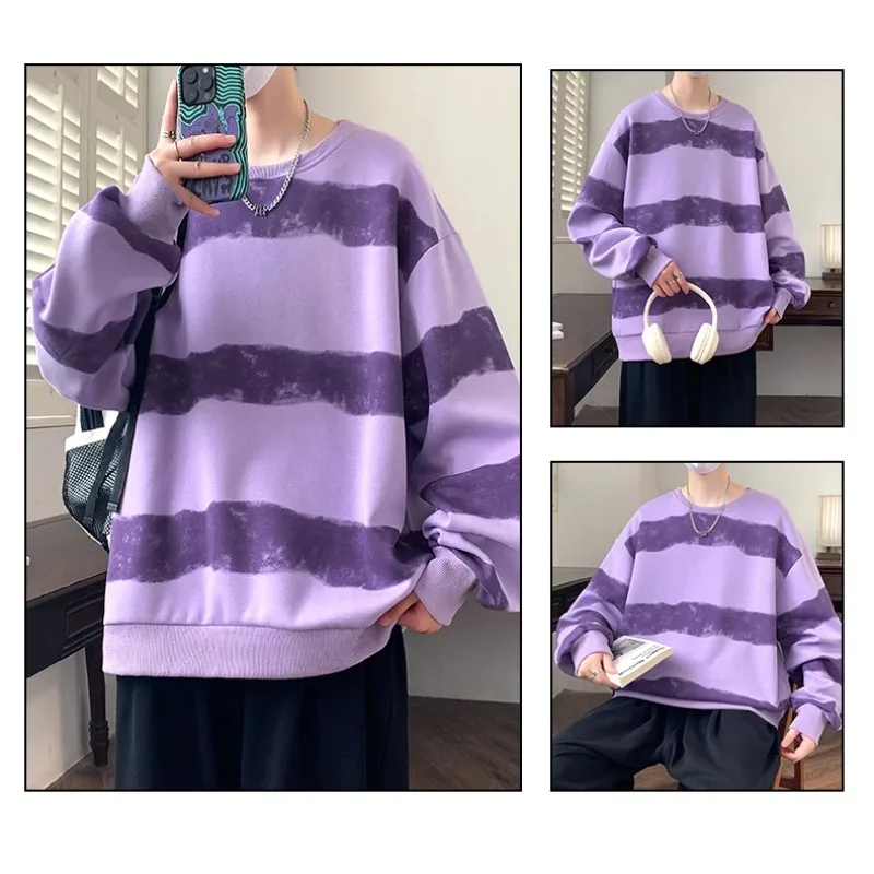 Men's Fashion Trend Striped Plus Size Round Neck Pullover for Spring and Autumn Outdoor Hiking Versatile and Comfortable Hoodie
Men's Fashion Trend Striped Plus Size Round Neck Pullover for Spring and Autumn Outdoor Hiking Versatile and Comfortable Hoodie