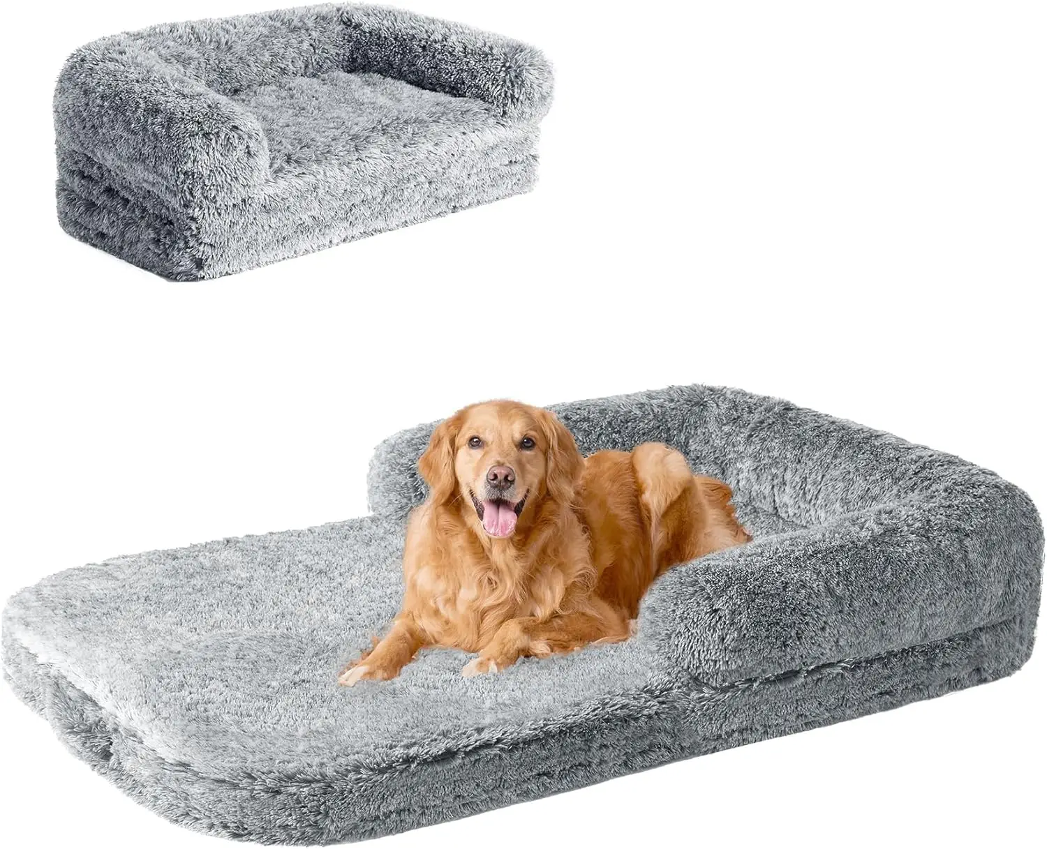 Складная кровать XXL для больших собак, 54x38x7.5 дюймов, из искусственного меха, ортопедическая, с эффектом памяти, моющаяся, с нескользящим дном, серая
Складная кровать XXL для больших собак, 54x38x7.5 дюймов, из искусственного меха, ортопедическая, с эффектом памяти, моющаяся, с нескользящим дном, серая