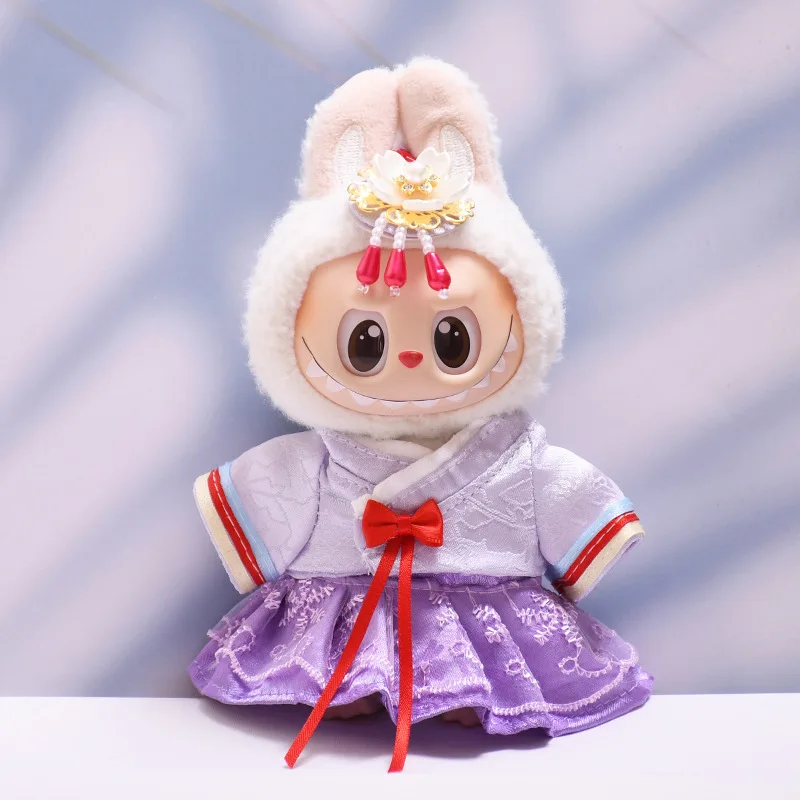Clothes For 15cm/17cm LABUBU Doll 1st-3rd Gen Korean Hanbok Bow Dress Flower Hair Accessory
Clothes For 15cm/17cm LABUBU Doll 1st-3rd Gen Korean Hanbok Bow Dress Flower Hair Accessory
