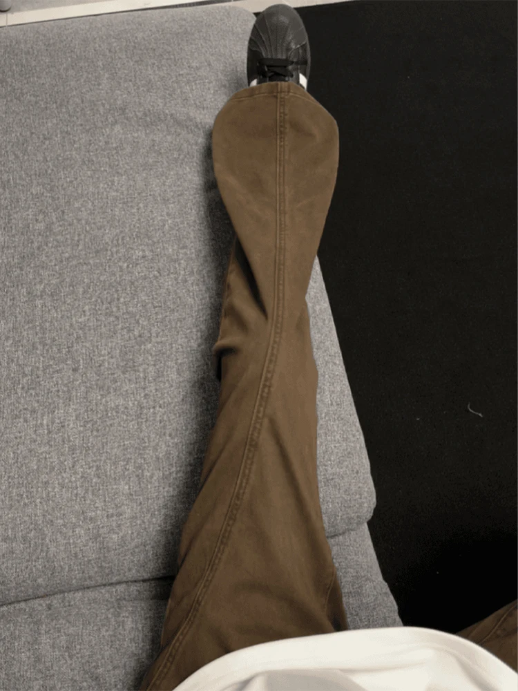 Browan Men's Jeans Knife Slash Brown Flared Straight Leg Pants mid Waist Zipper Closure Casual Wear Durable Denim
Browan Men's Jeans Knife Slash Brown Flared Straight Leg Pants mid Waist Zipper Closure Casual Wear Durable Denim