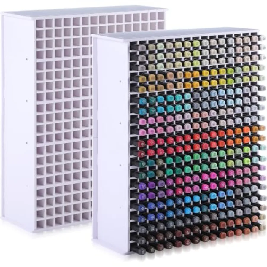 2 Pack Marker Storage Organizer, 600 Slots Total Art Supply Holder for Desk, Marker Rack with Removable Dividers for Colored Pe
2 Pack Marker Storage Organizer, 600 Slots Total Art Supply Holder for Desk, Marker Rack with Removable Dividers for Colored Pe