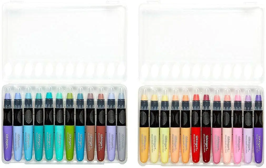 Pastel Gel Stick Set, 24 Colors, Water-Soluble Crayons for Paper, Wood, Canvas - Creamy & Odorless
Pastel Gel Stick Set, 24 Colors, Water-Soluble Crayons for Paper, Wood, Canvas - Creamy & Odorless